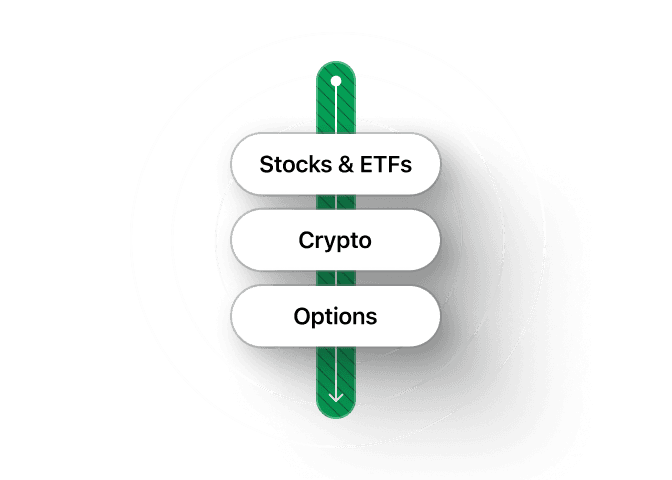 Trade stocks, ETFs, crypto, and options with AI.